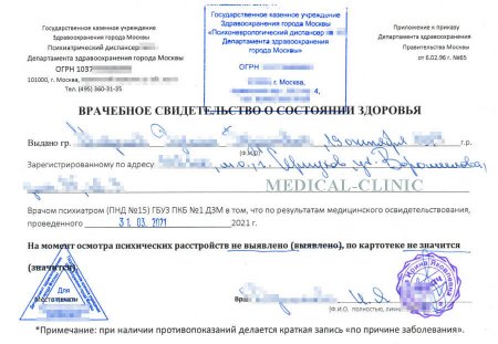 Купить справку от нарколога и психиатра для работы в Москве